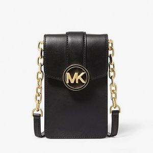 Carmen Small Color-Block Faux Leather Phone Crossbody Bag